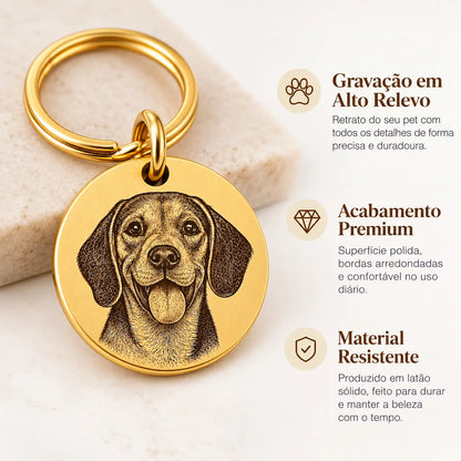 Chaveiro Retrato do Meu Pet – Foto Personalizada