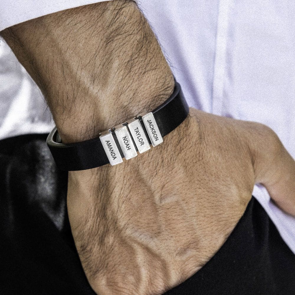 Pulseira Masculina em Couro Essential - Uniquale