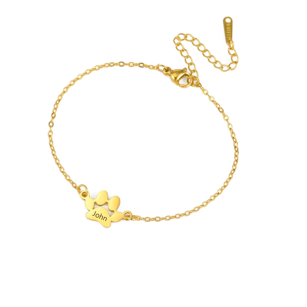Pulseira Patinhas do Amor – Nome e Data Personalizados