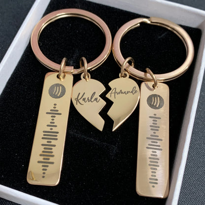 Chaveiro Spotify Corações Conectados