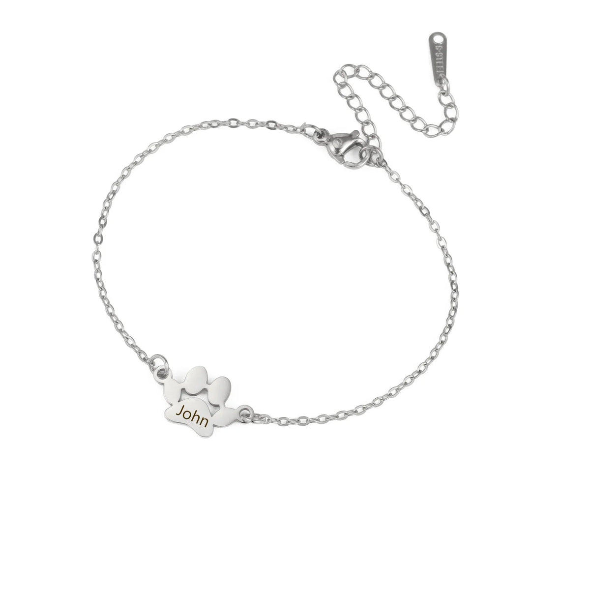 Pulseira Patinhas do Amor – Nome e Data Personalizados