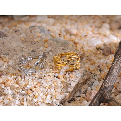 Anel Folhagem Elegante