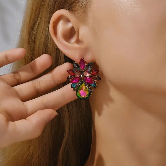 Brincos Luxo Flor Vintage